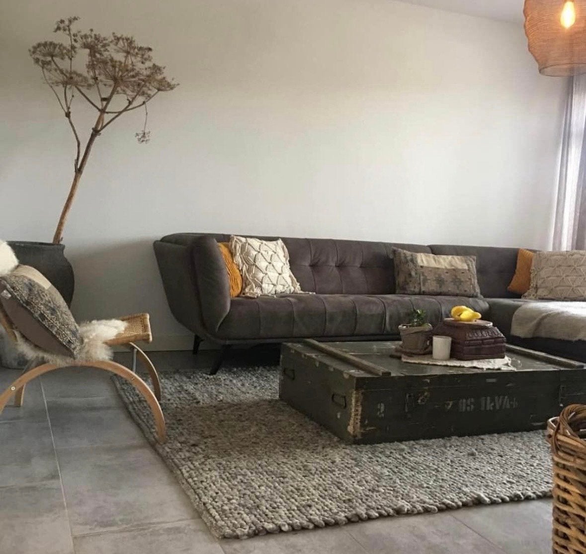 Unieke Salontafel van Echte Legerkist met Wielen, Ophalen, Gebruikt, 50 tot 100 cm, 100 tot 150 cm