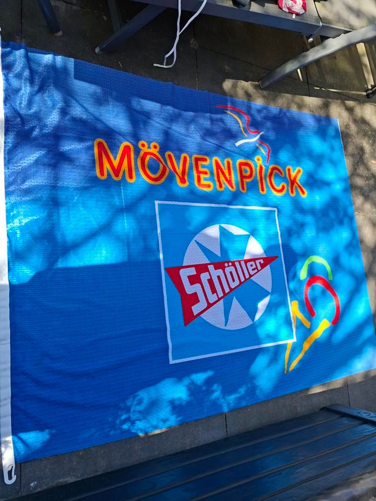 Movenpick vlag, Ophalen of Verzenden, Zo goed als nieuw, Reclamebord