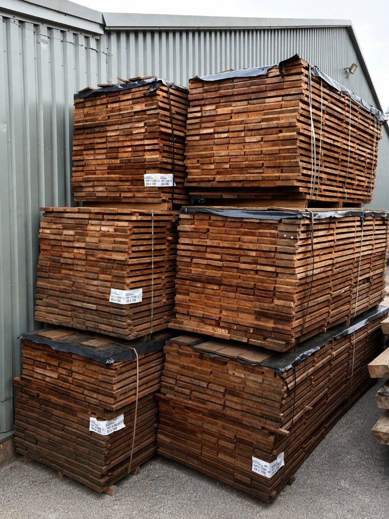 Hardhouten planken 155x33 mm | Diverse lengtes, Ophalen, 25 tot 50 mm, Nieuw, Plank