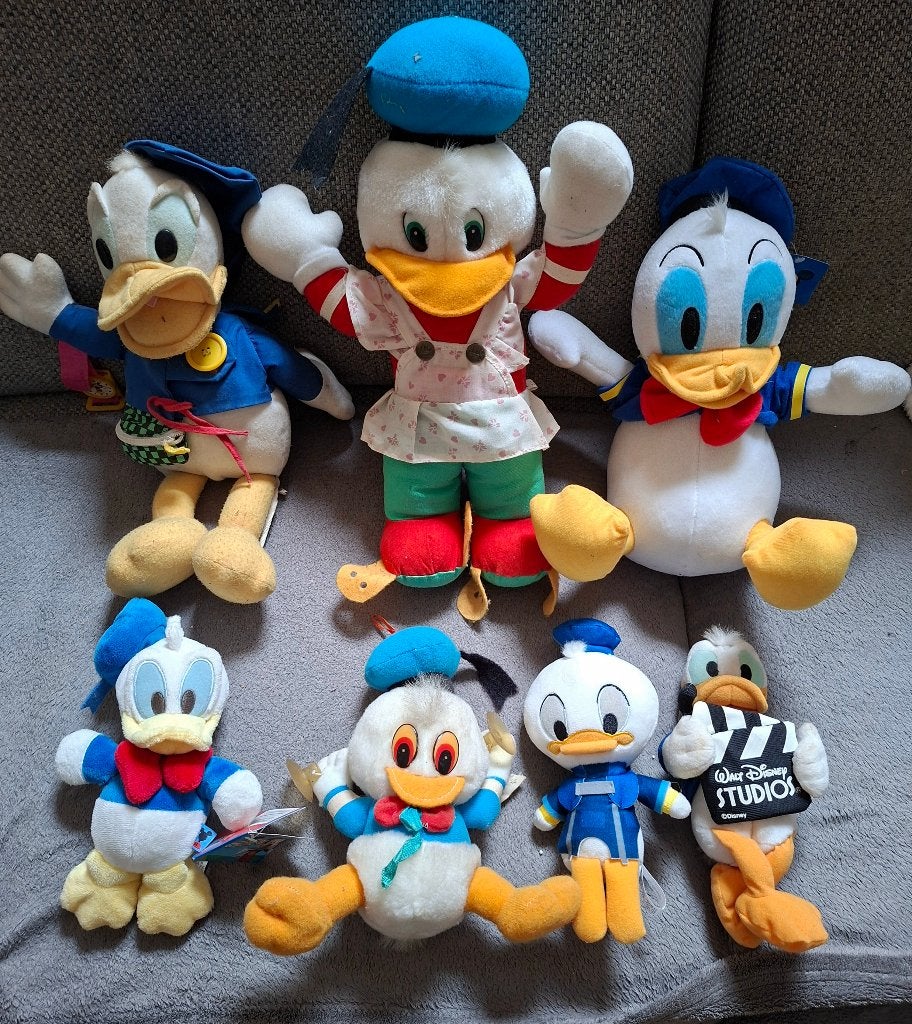 Disney Donald Duck knuffels. 7 stuks in mooie staat., Ophalen of Verzenden, Donald Duck, Zo goed als nieuw, Knuffel
