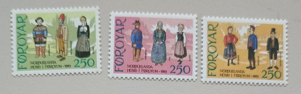 Faroer 1983 het noorden mich 90-92 PF, Postzegels en Munten, Postzegels | Europa | Scandinavië, Ophalen of Verzenden, Denemarken