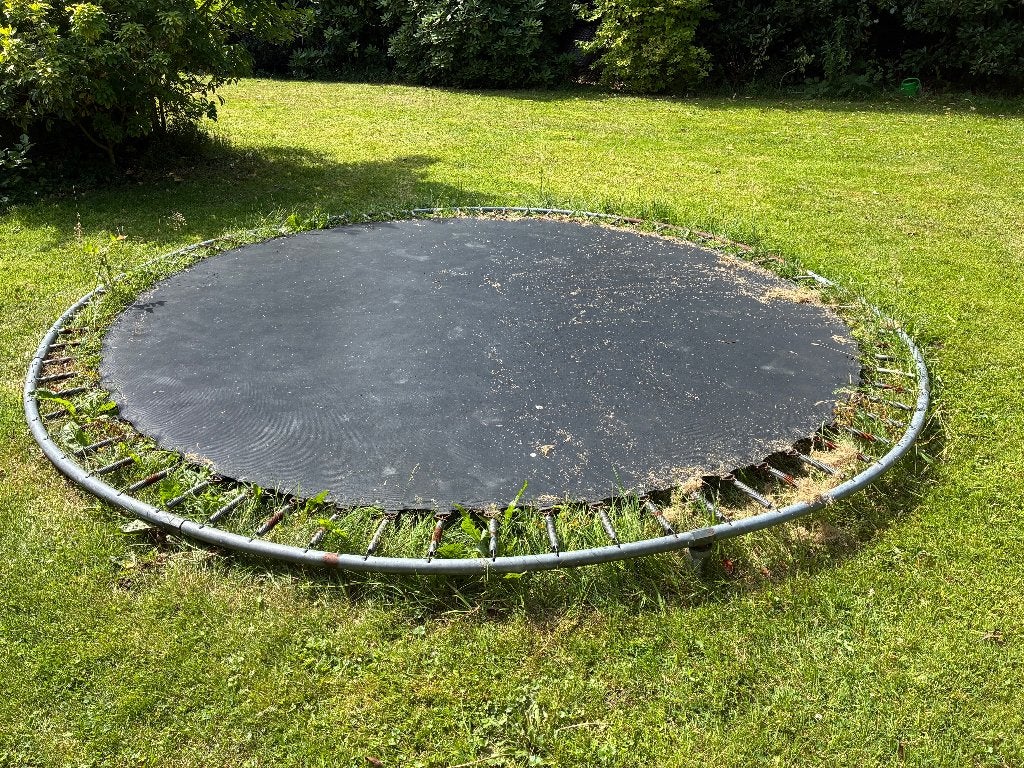 Insportline ingegraven trampoline 3.64m met 8 steunpunten, Ophalen, Gebruikt