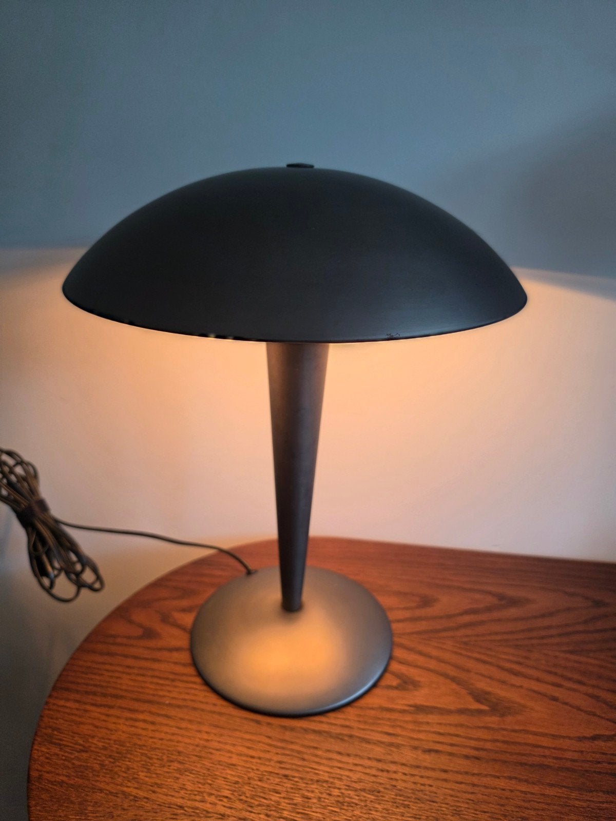 mushroom vintage lamp 1960/1970 metaal spaceage, Huis en Inrichting, Vintage, Ophalen of Verzenden, Zo goed als nieuw, Grijs