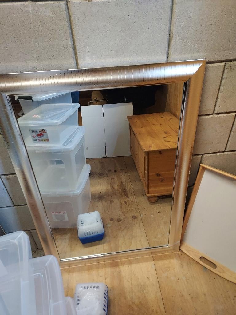 spiegel, Huis en Inrichting, Woonaccessoires | Spiegels, Ophalen, 100 tot 150 cm, Zo goed als nieuw, Rechthoekig