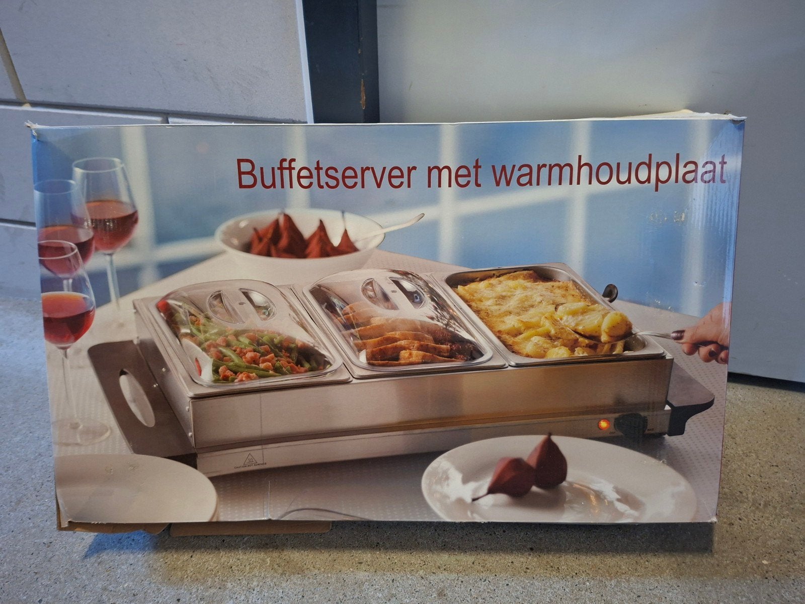 Buffetserver met warmhoudplaat, Ophalen, Overige materialen, Overige merken, Overige typen
