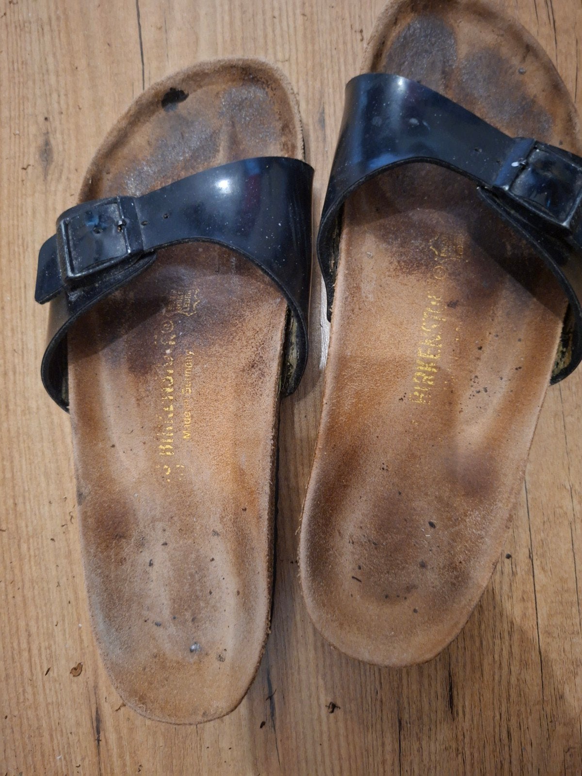 Birkenstock slippers maat 39, Slippers, Zwart, Ophalen of Verzenden, Gedragen