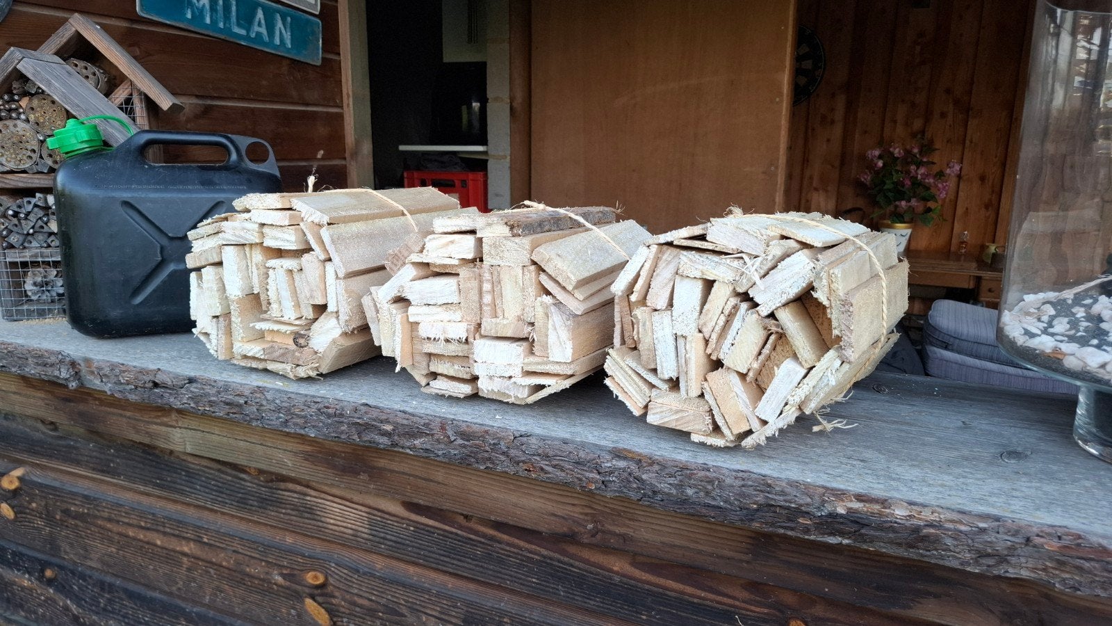 Aanmaak hout bussels, Ophalen, Minder dan 30 cm, Rond, Nieuw