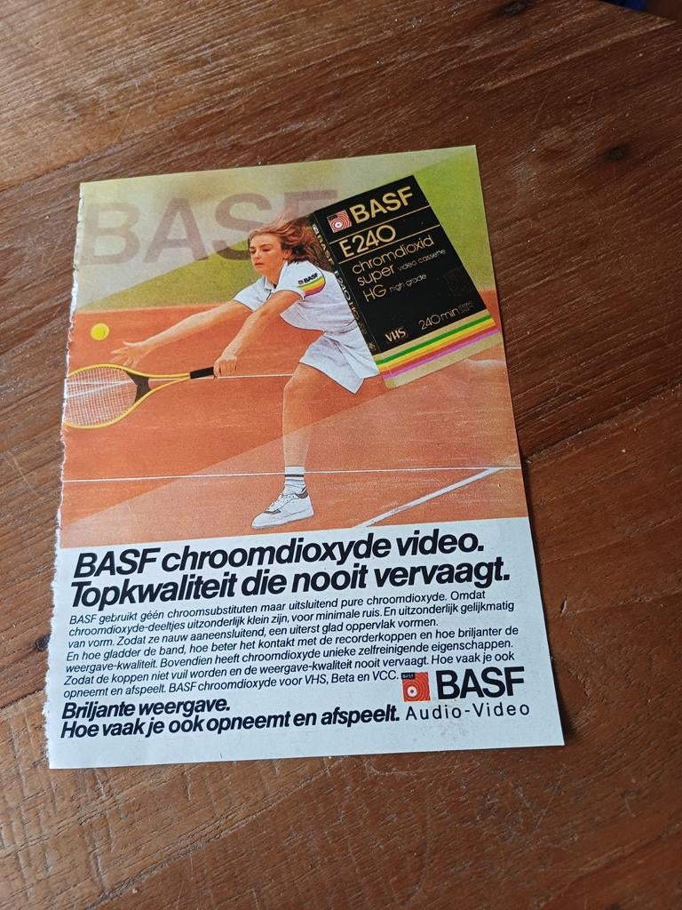 Advertentie van BASF video 1 1985, Ophalen of Verzenden, Zo goed als nieuw, Overige typen