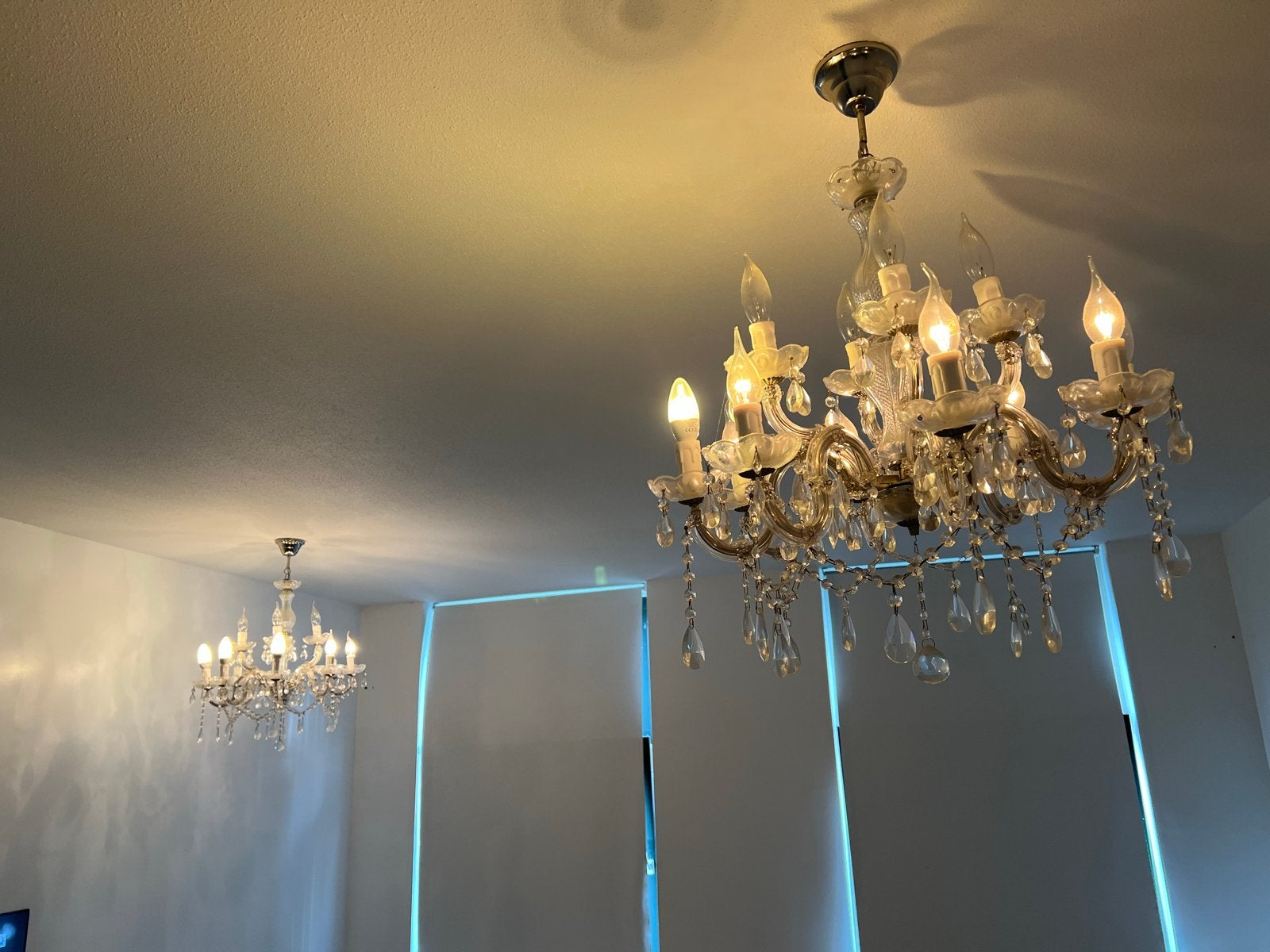 Prachtige kristallen kroonluchter - Klassiek design, Huis en Inrichting, Lampen | Kroonluchters, Ophalen of Verzenden, Gebruikt