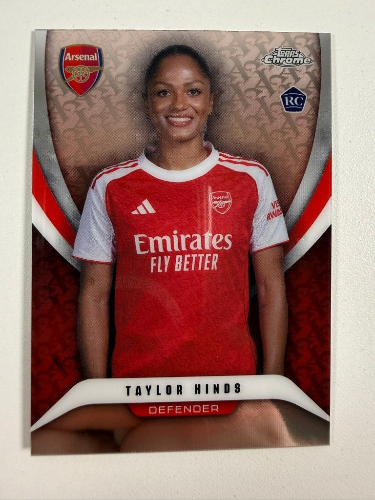 77 Taylor Hinds RC Topps Chrome Arsenal 2025-26, Ophalen of Verzenden, Nieuw, Buitenlandse clubs, Poster, Plaatje of Sticker