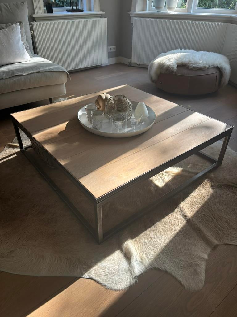 Salontafel Design van Room for Living vierkant, Huis en Inrichting, Tafels | Salontafels, Ophalen, Gebruikt, 100 tot 150 cm, 100 tot 150 cm
