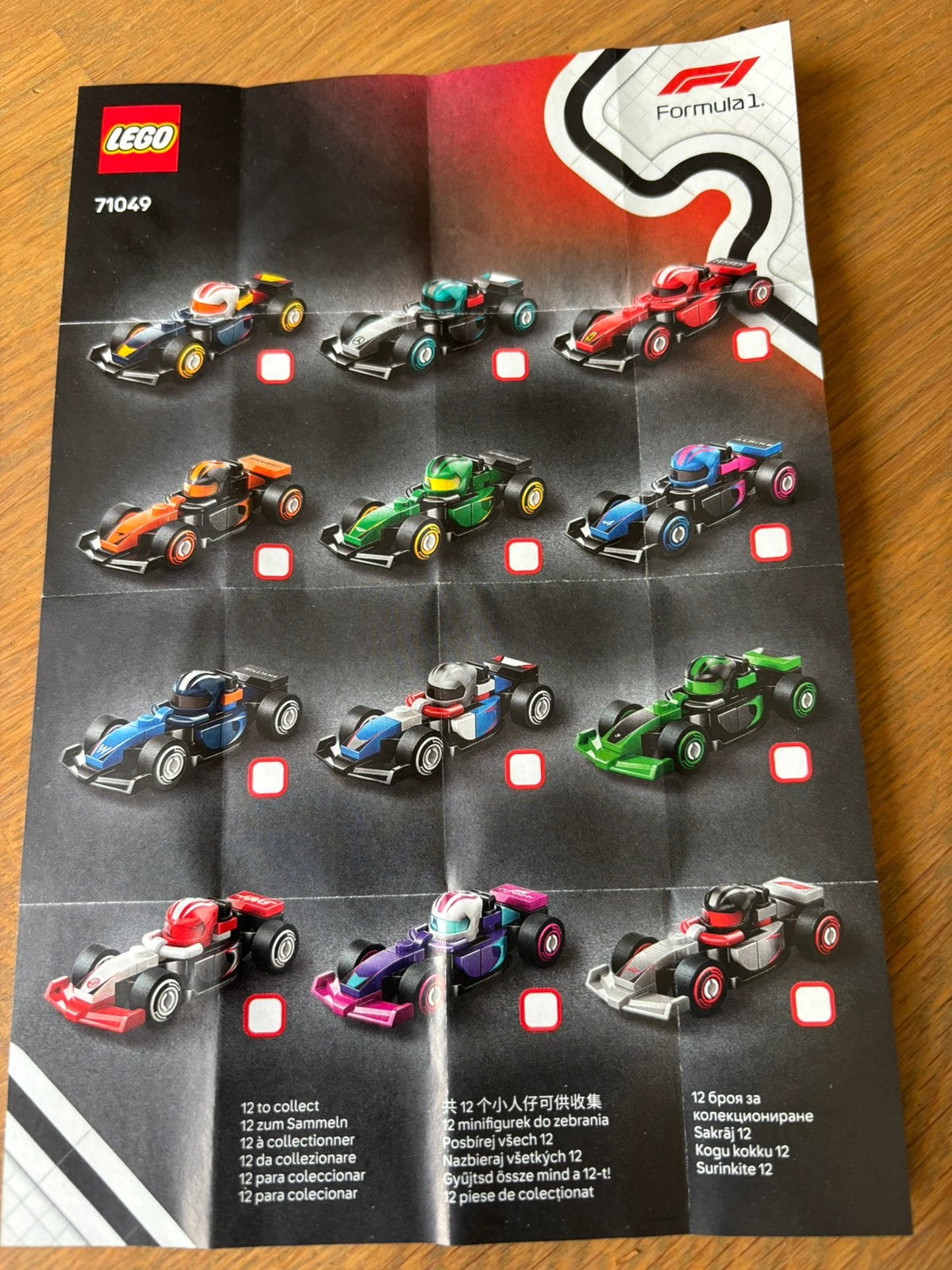 8 LEGO Formule 1 raceauto’s 71049, Verzenden, Zo goed als nieuw, Overige merken