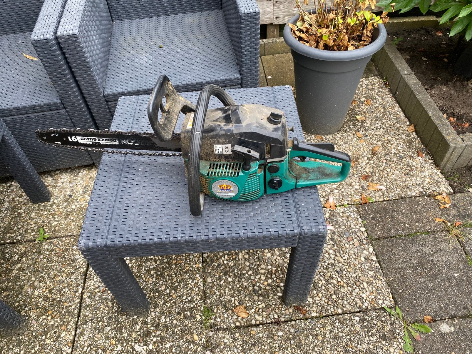 Kattinzaag benzine topcraft, Ophalen, Zo goed als nieuw, Boomzaag