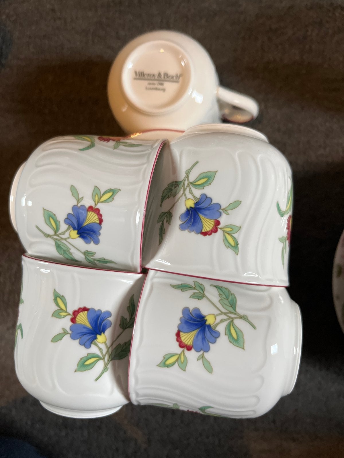 Diverse kop en schotels en gebakschotels, Gebruikt, Villeroy & Boch, Vintage, Ophalen of Verzenden