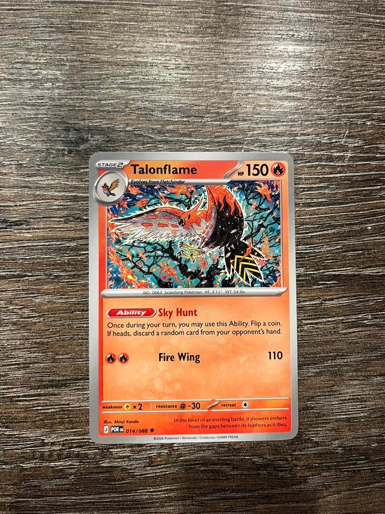 Talonflame POR 014/088, Ophalen of Verzenden, Zo goed als nieuw