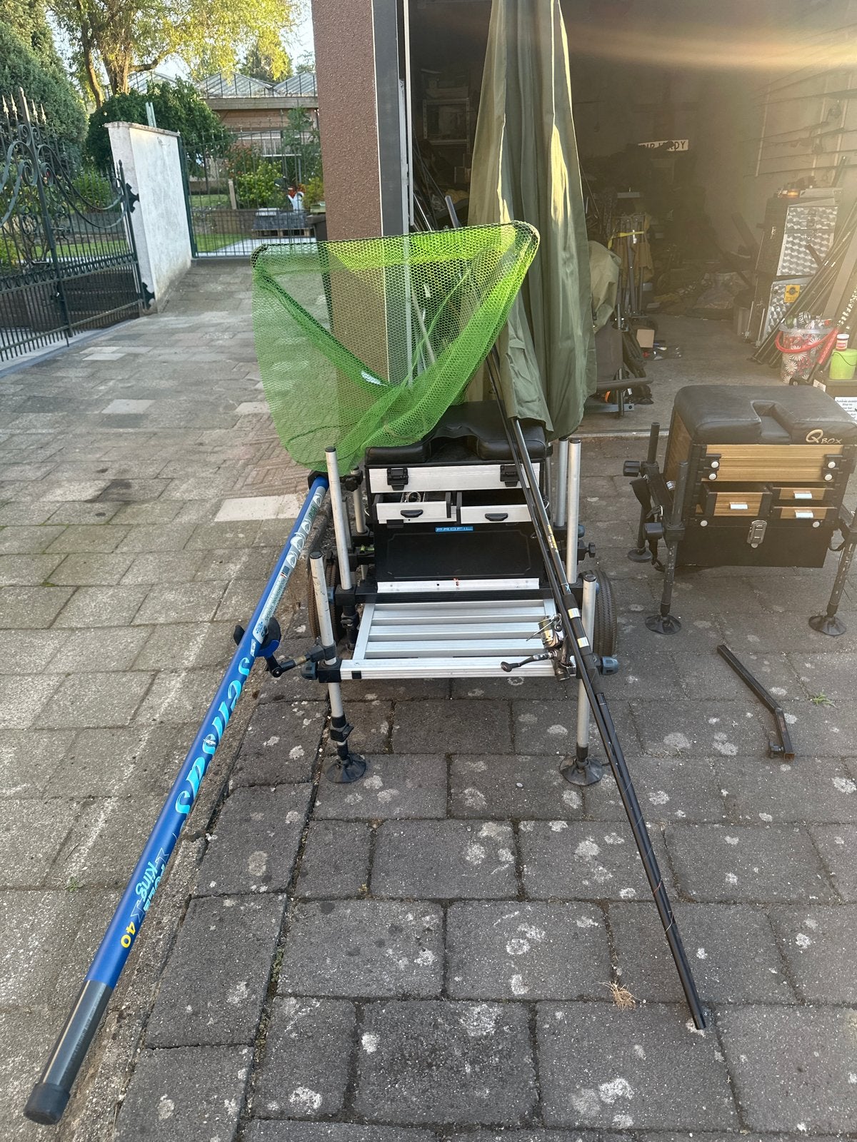 Visuitrusting: visstoel, schepnet en hengels, Watersport en Boten, Hengelsport | Algemeen, Ophalen of Verzenden, Gebruikt, Overige typen