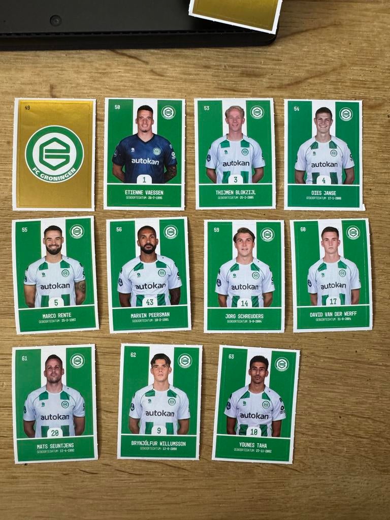 Voetbalplaatjes FC Groningen, Ophalen of Verzenden, Nieuw, Overige binnenlandse clubs, Poster, Plaatje of Sticker