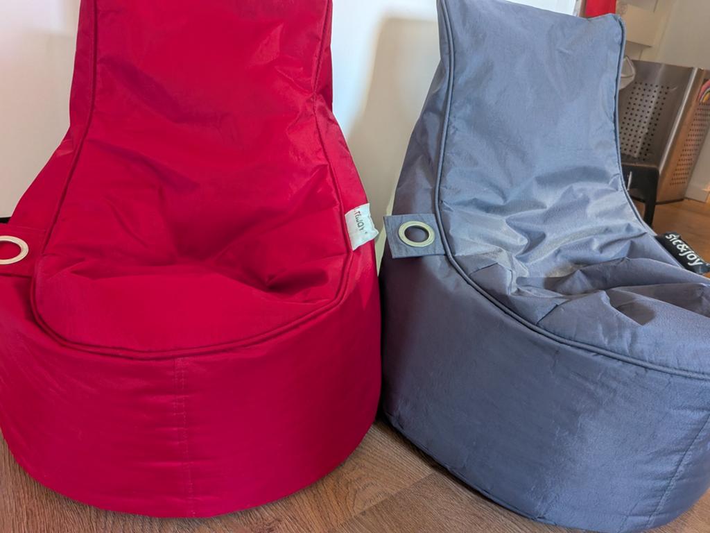 Twee Sit & Joy zitzakken, extra gevuld, Ophalen of Verzenden, Gebruikt, Overige kleuren, Zitzak