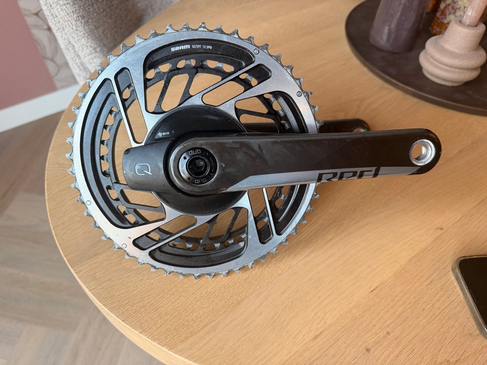 SRAM RED AXS Crankstel met Quarq vermogensmeter, Crankstel of Pedalen, Gebruikt, Ophalen of Verzenden, Aluminium