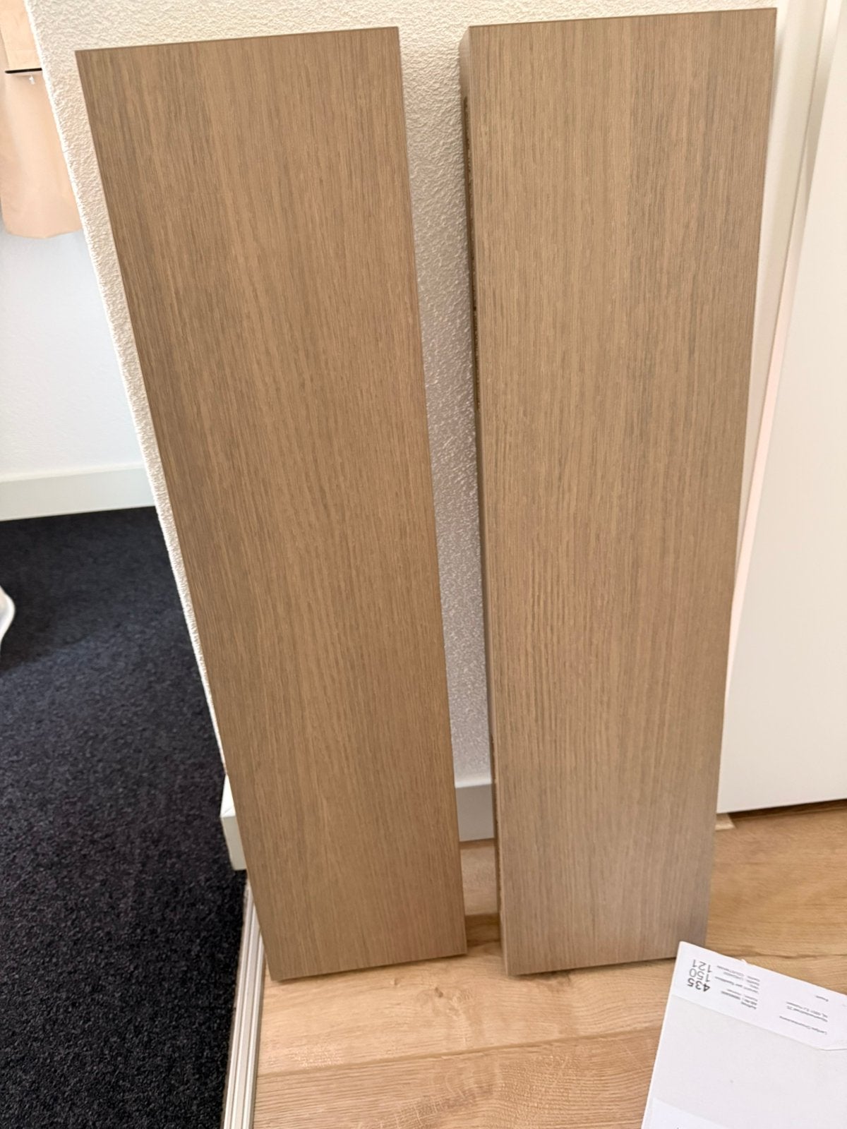 2 eiken planken 80x20x5cm met zwarte steunen / NIEUW, Ophalen, Nieuw