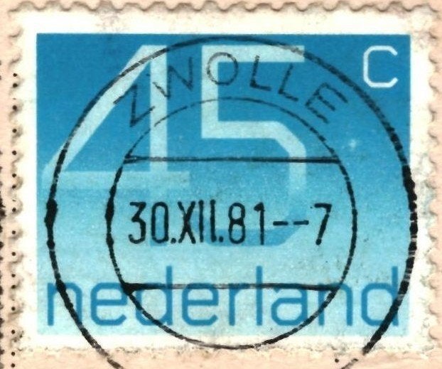 37037 Holten 80+ Klederdracht boerderij Gelopen met zegel, Ophalen of Verzenden, 1980 tot heden, Gelopen, Overijssel