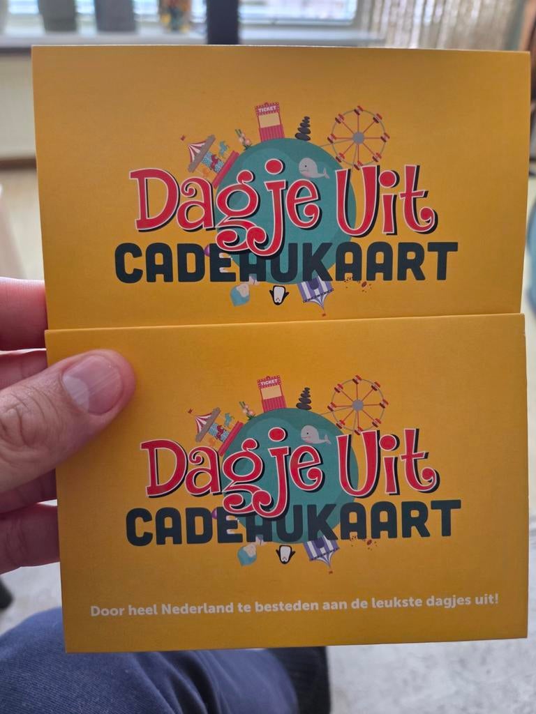 1x Dagje uit Cadeaukaart. Staat 125 euro op., Tickets en Kaartjes, Twee personen, Cadeaubon
