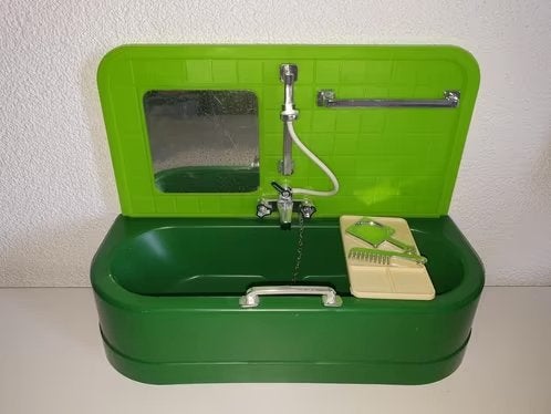 Groen Barbie Bad - Vintage bad _ Fleur, Ophalen of Verzenden, Gebruikt, Barbie