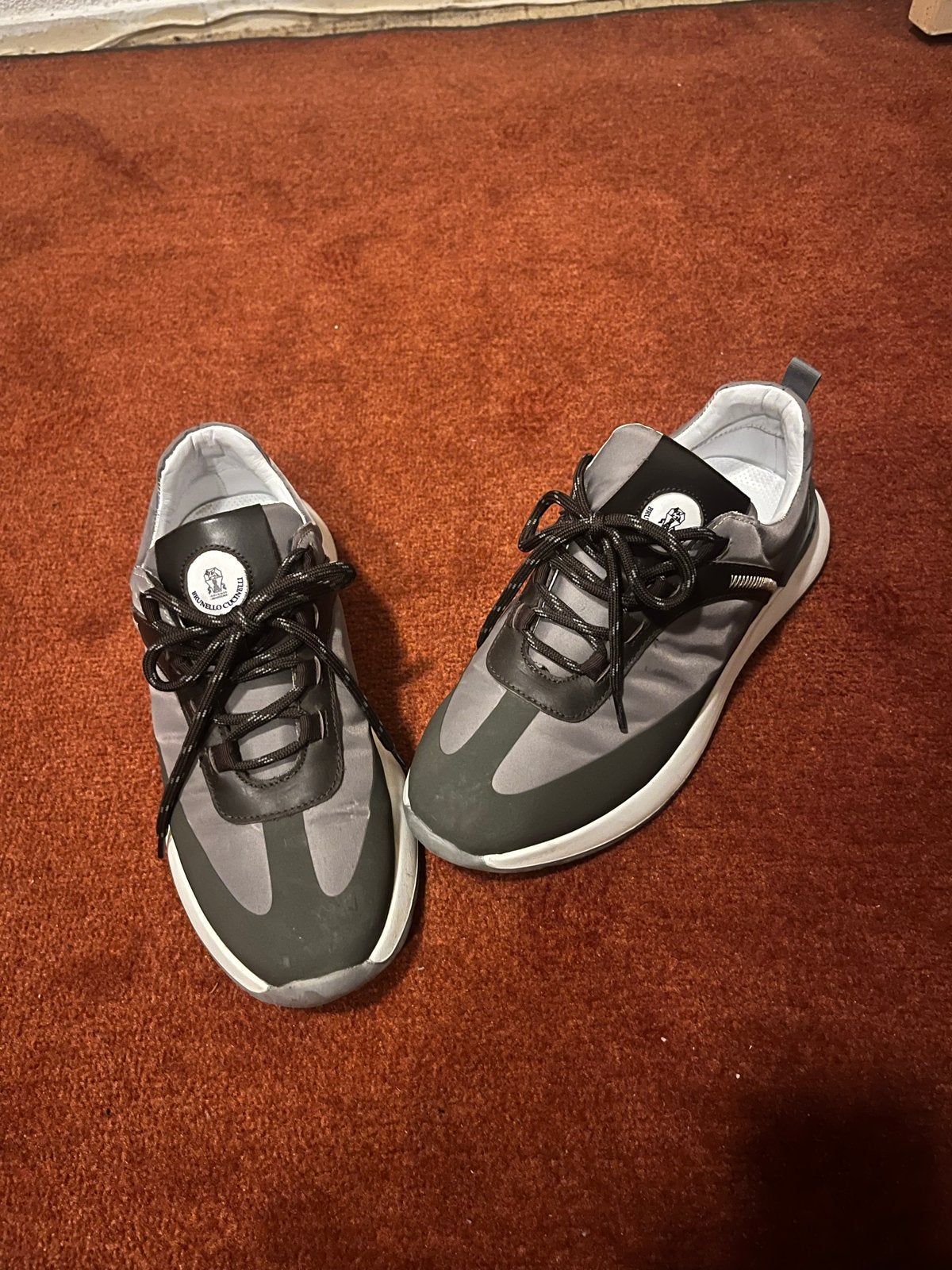 Brunello Cucinelli Sneakers - Grijs/Zwart maat 40, Ophalen of Verzenden, Zo goed als nieuw, Overige kleuren, Sneakers of Gympen