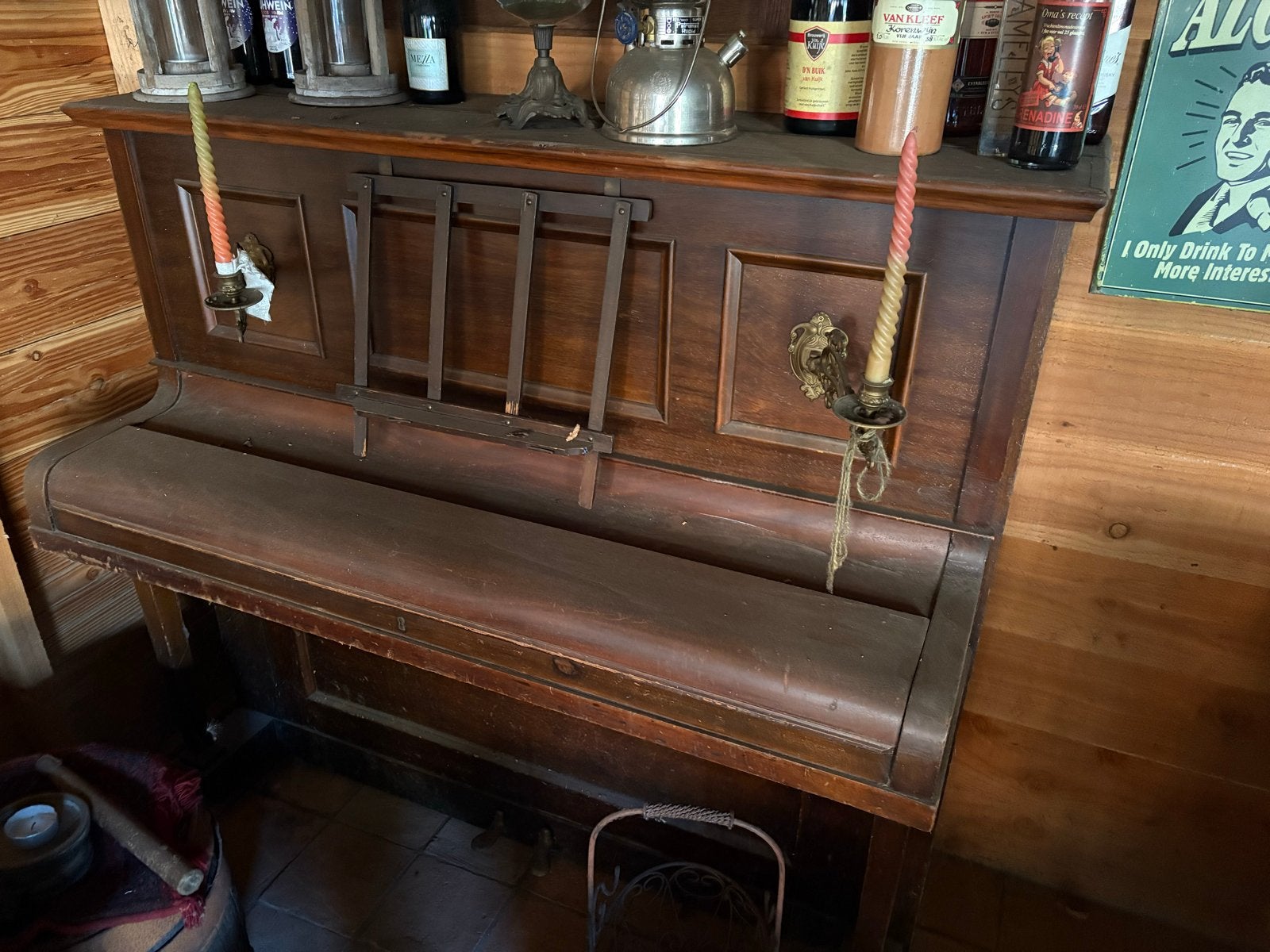 Decoratief piano - perfect voor sfeer, Ophalen, Gebruikt, Bruin, Piano