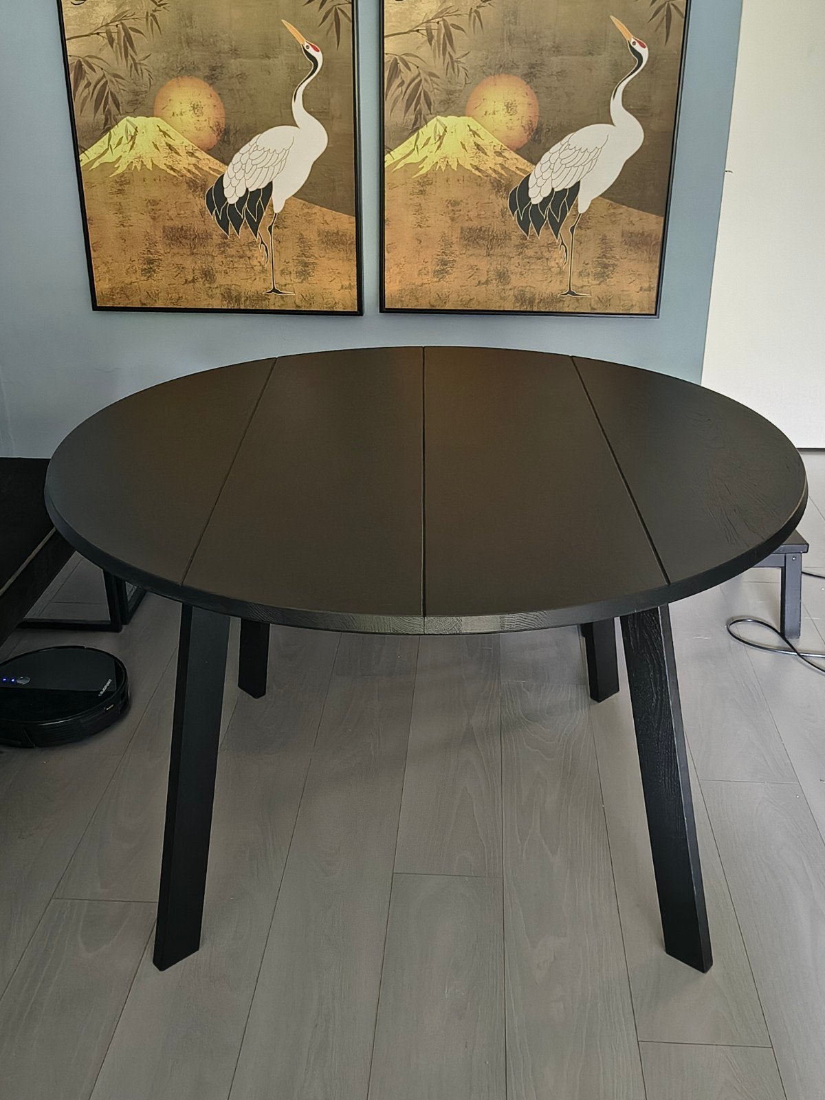 Woood ronde eettafel, Ophalen, Zo goed als nieuw, 100 tot 150 cm, 100 tot 150 cm
