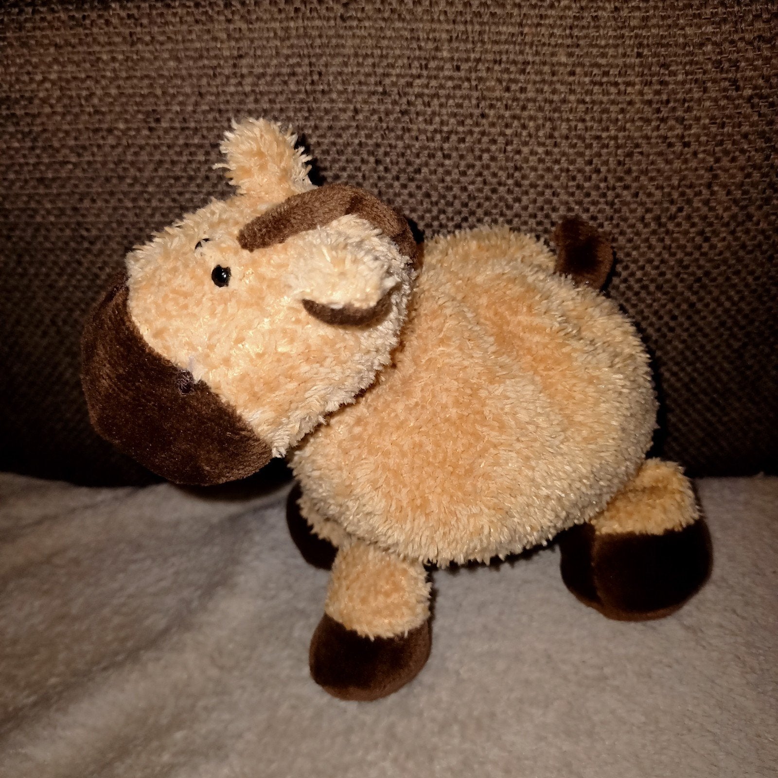 Bruin geel beanie paardje., Paard, Overige merken, Ophalen of Verzenden, Zo goed als nieuw