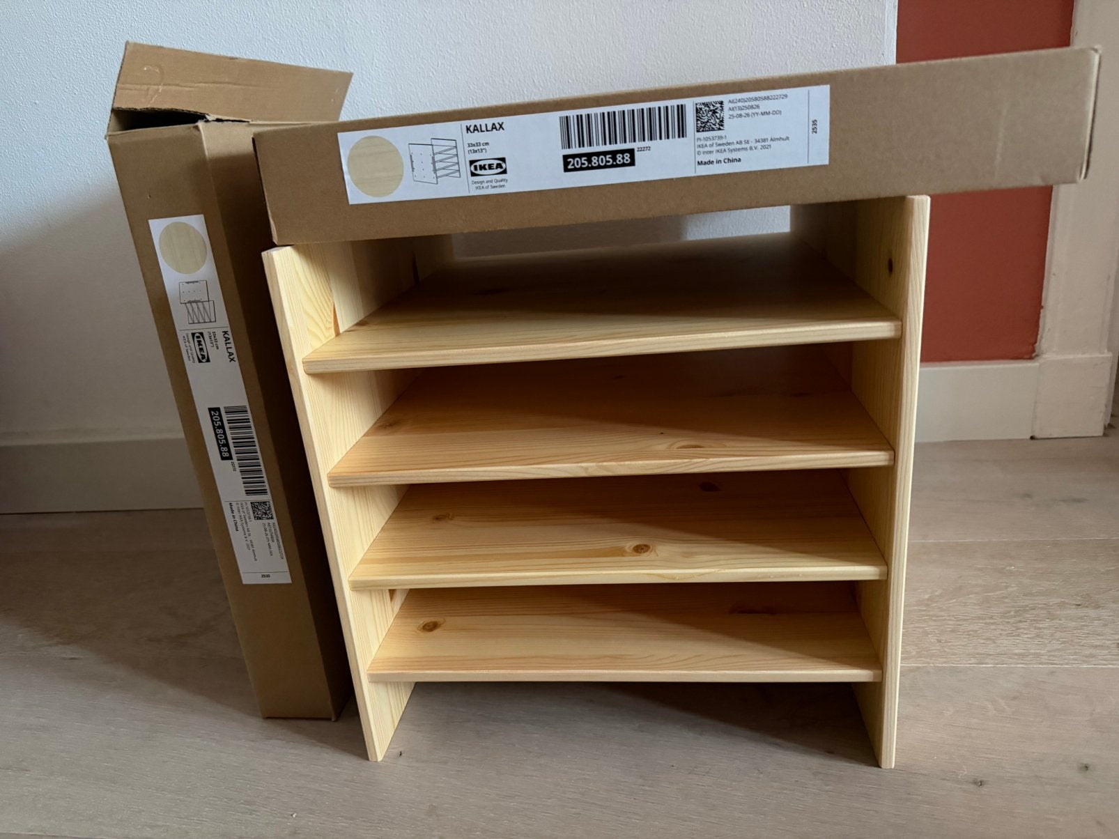 Kallax inzet met 4 planken, Ophalen, Nieuw