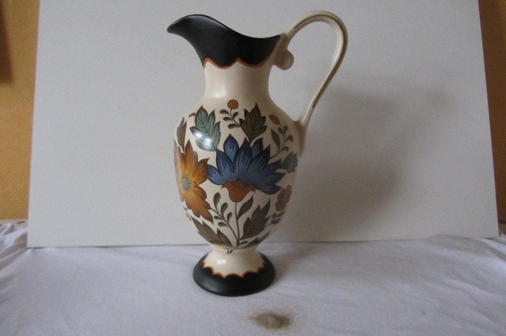 Flora Gouda plateel - kan, Antiek en Kunst, Antiek | Keramiek en Aardewerk, Ophalen of Verzenden