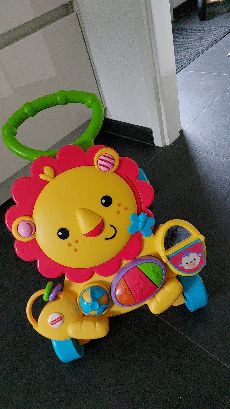 Fisher-Price Loop en Leer Leeuw Loopwagen, Ophalen of Verzenden, Gebruikt, Overige typen, Met licht