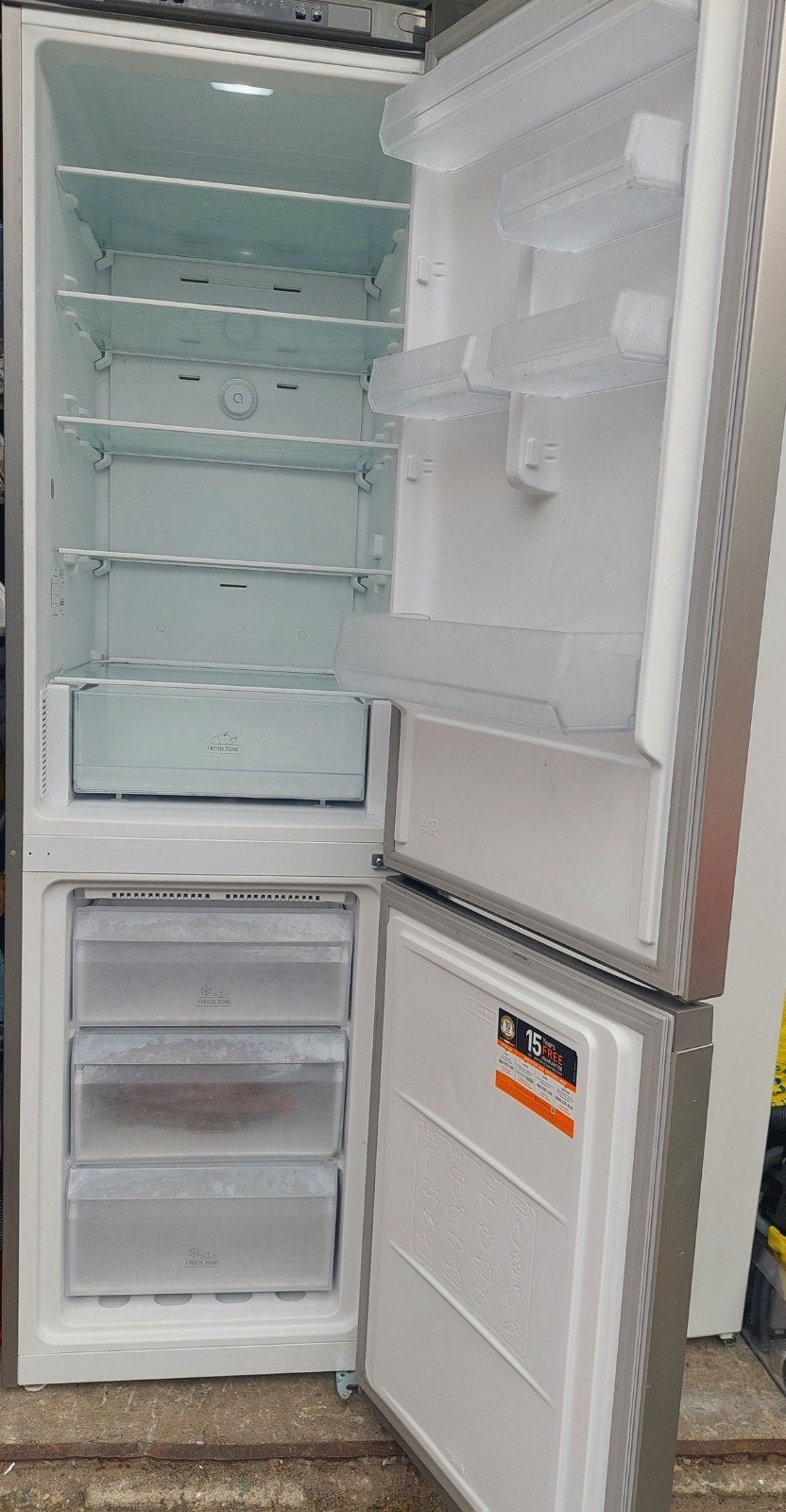 Hotpoit ARISTON A++ no frost combinatie koelkast 367 liter, Ophalen, 200 liter of meer, 60 cm of meer, Met aparte vriezer