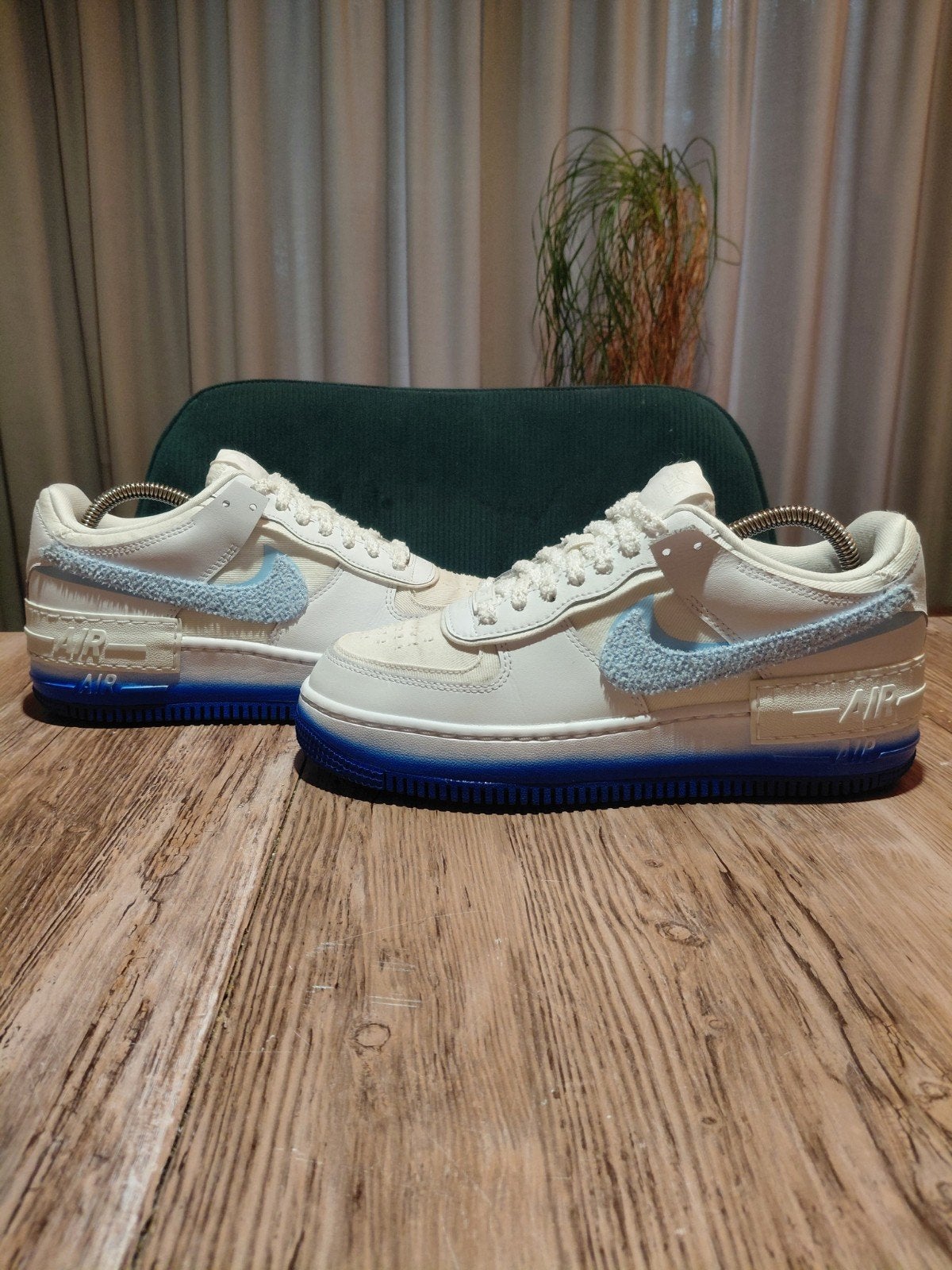 Nike Air Force 1 Shadow SE 'Chenille Swoosh - Blue Tint' 40, Wit, Nike, Ophalen of Verzenden, Sneakers of Gympen