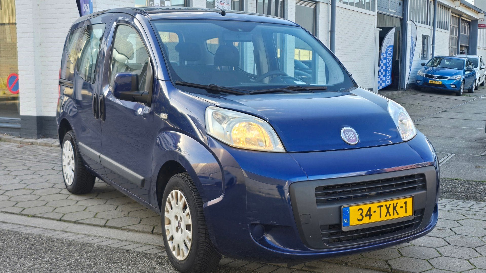 Fiat Qubo 1.4 Actual*1e eig*lage km 75000 nap*apk*airco*rijd, Auto's, Voorwielaandrijving, Euro 5, 15 km/l, Verwarmde buitenspiegels