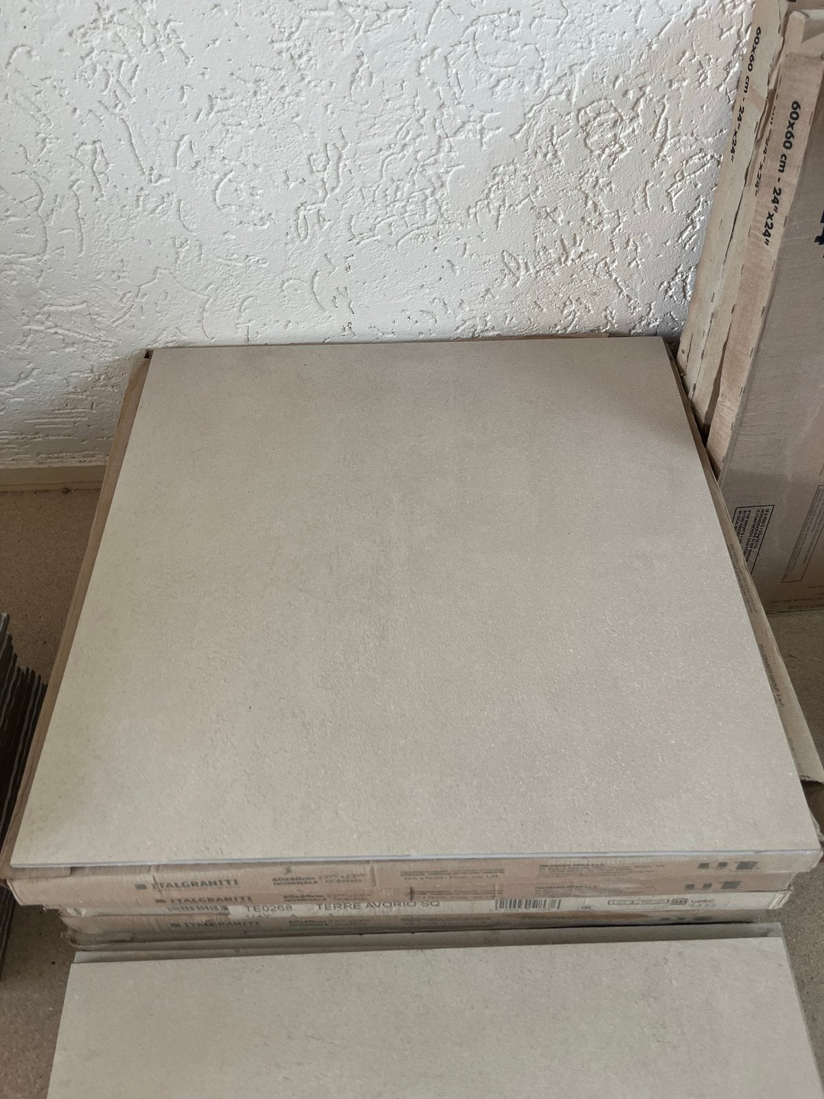8,64m2 Vloertegels Italgraniti Terre Avorio SQ 60x60 cm, Ophalen, 40 tot 60 cm, 40 tot 60 cm, Keramiek