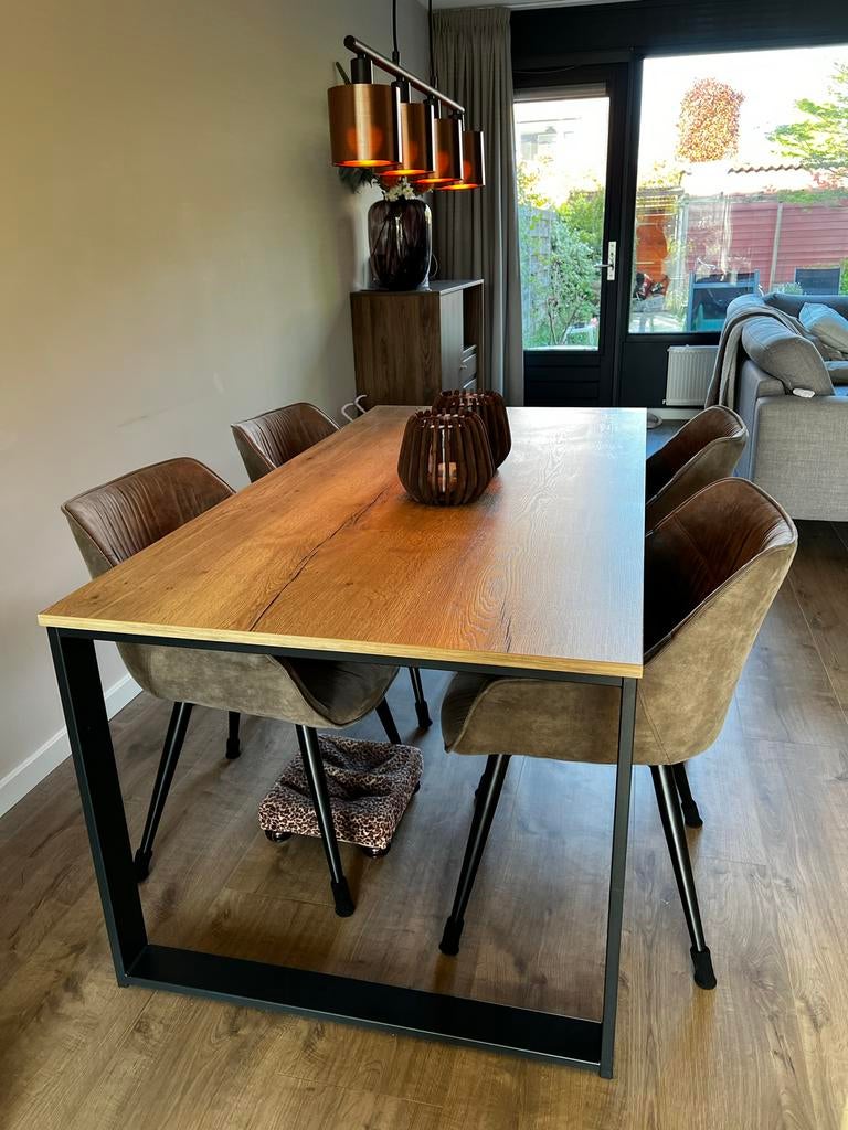 Moderne Eettafel, Huis en Inrichting, Tafels | Eettafels, Ophalen, 50 tot 100 cm, Zo goed als nieuw, 150 tot 200 cm