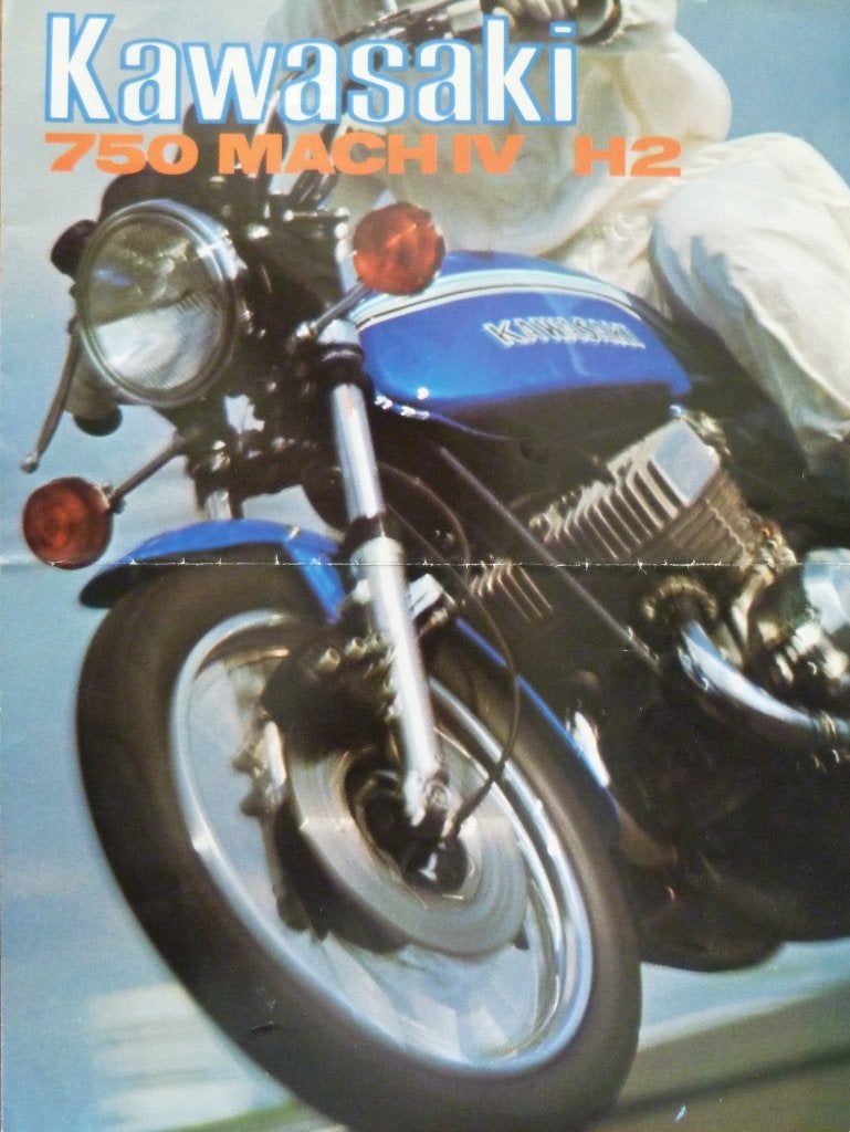 Folder KAWASAKI 750 Mach IV H2 1974, Ophalen of Verzenden, Kawasaki