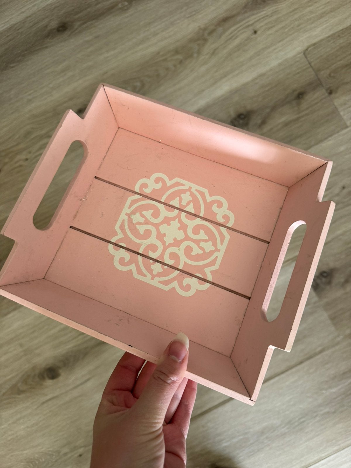 Dienblad, Huis en Inrichting, Woonaccessoires | Dienbladen, Ophalen, Gebruikt, Vierkant, Hout