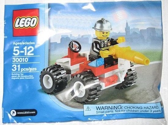 LEGO 30010 City Brandweerman met Quad (Polybag), City, Lego, Nieuw, Ophalen of Verzenden