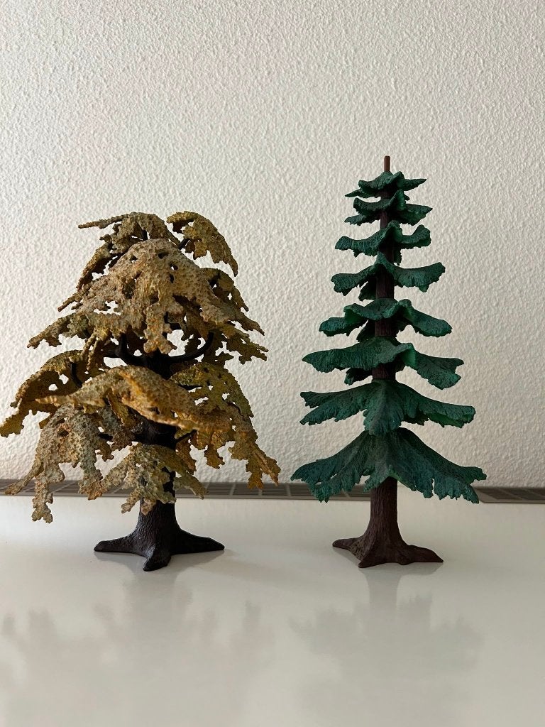 Schleich 30651 & 30652 bomen – zeldzaam / retired, Verzenden, Zo goed als nieuw, Overige soorten, Beeldje of Figuurtje