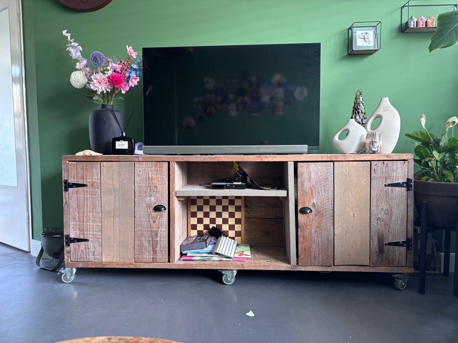 Dressoir steigerhout, Ophalen, Gebruikt, Minder dan 100 cm, Industrieel