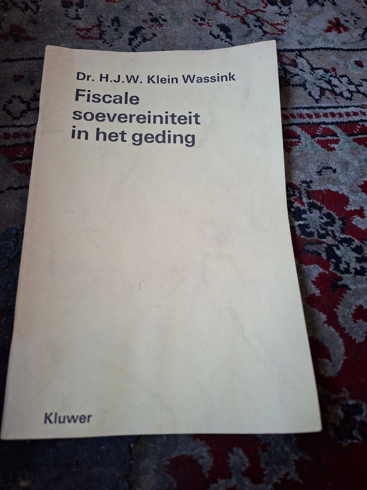 Fiscale Soeereiniteit in het Geding - Dr. H.J.W. Klein Wassi, Boeken, Dr. H.J.W. Klein Wassink, WO, Gamma, Ophalen