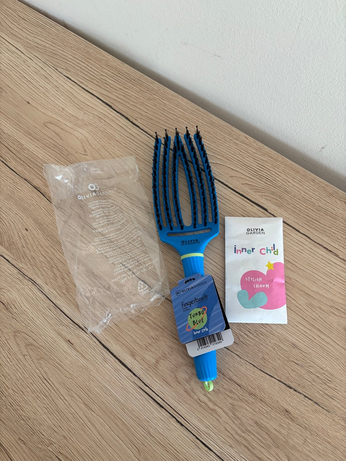 Olivia Garden Fingerbrush Turbo Blue - Nieuw in verpakking, Ophalen of Verzenden, Nieuw, Kam of Borstel