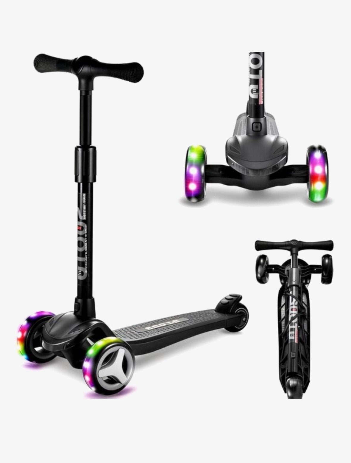 Suotu Kinderstep met Lichtgevende Wielen - Zwart, Fietsen en Brommers, Steps, Ophalen, Nieuw, Gewone step