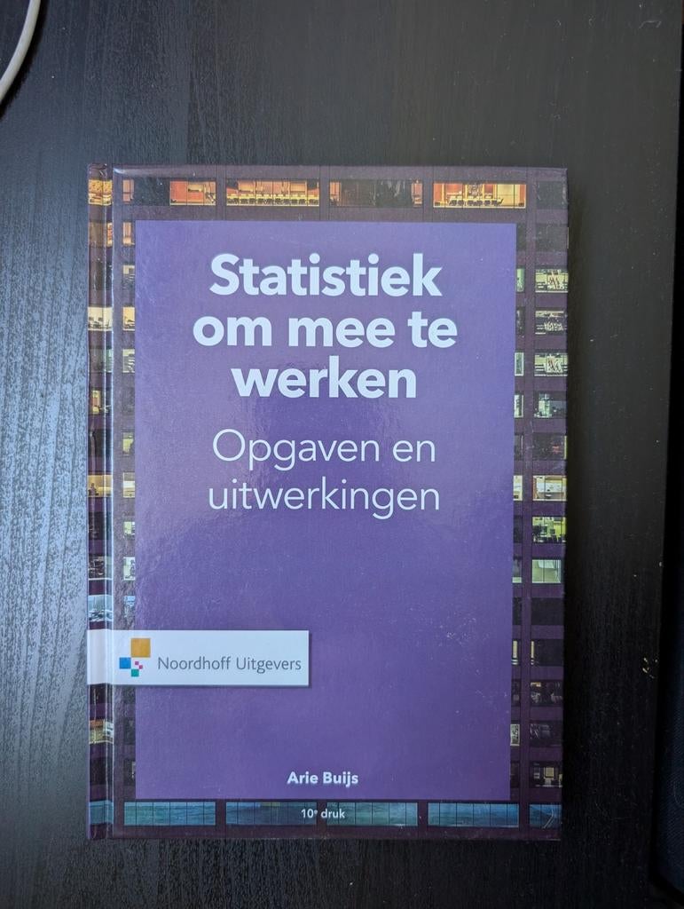 Statistiek om mee te werken - Opgaven en uitwerkingen, Arie Buijs, Zo goed als nieuw, Gamma, HBO