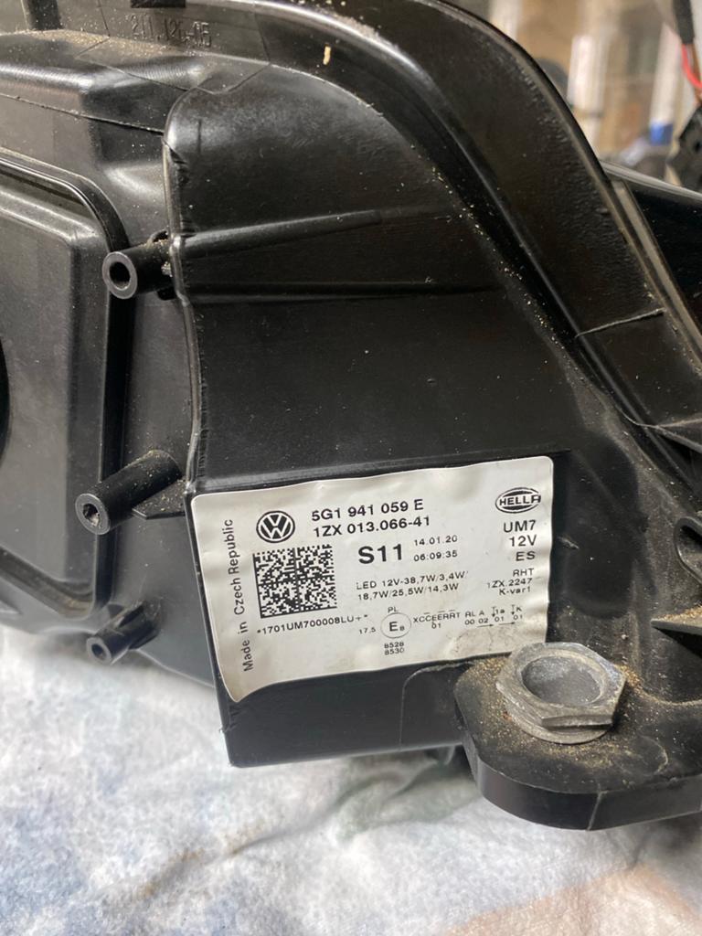 Volkswagen Golf 7 GTI LED Koplamp Rechts (defect), Auto-onderdelen, Ophalen of Verzenden, Gebruikt, Volkswagen