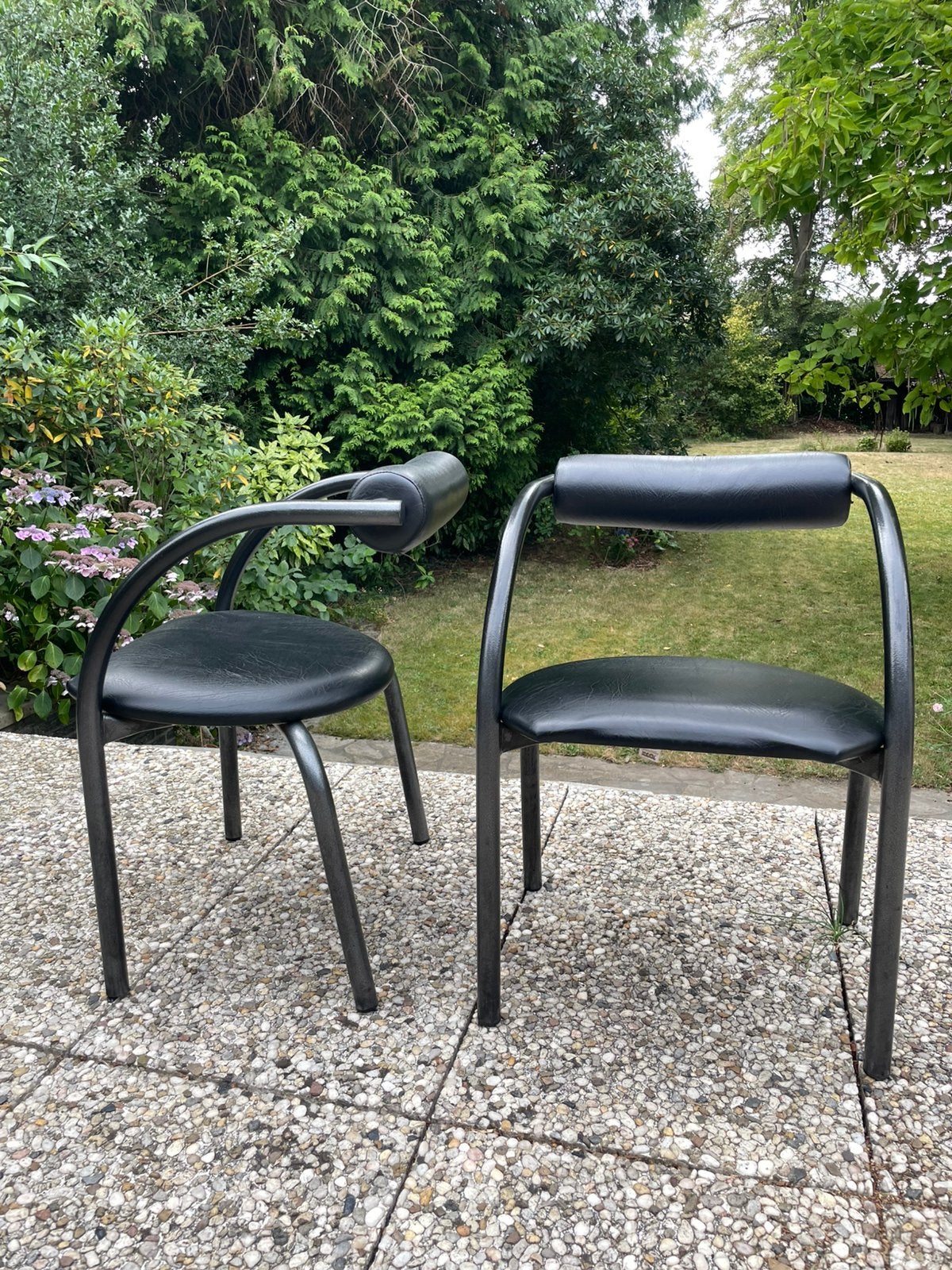 Vintage Deens Design stoelen, Huis en Inrichting, Stoelen, Ophalen, Zo goed als nieuw, Zwart